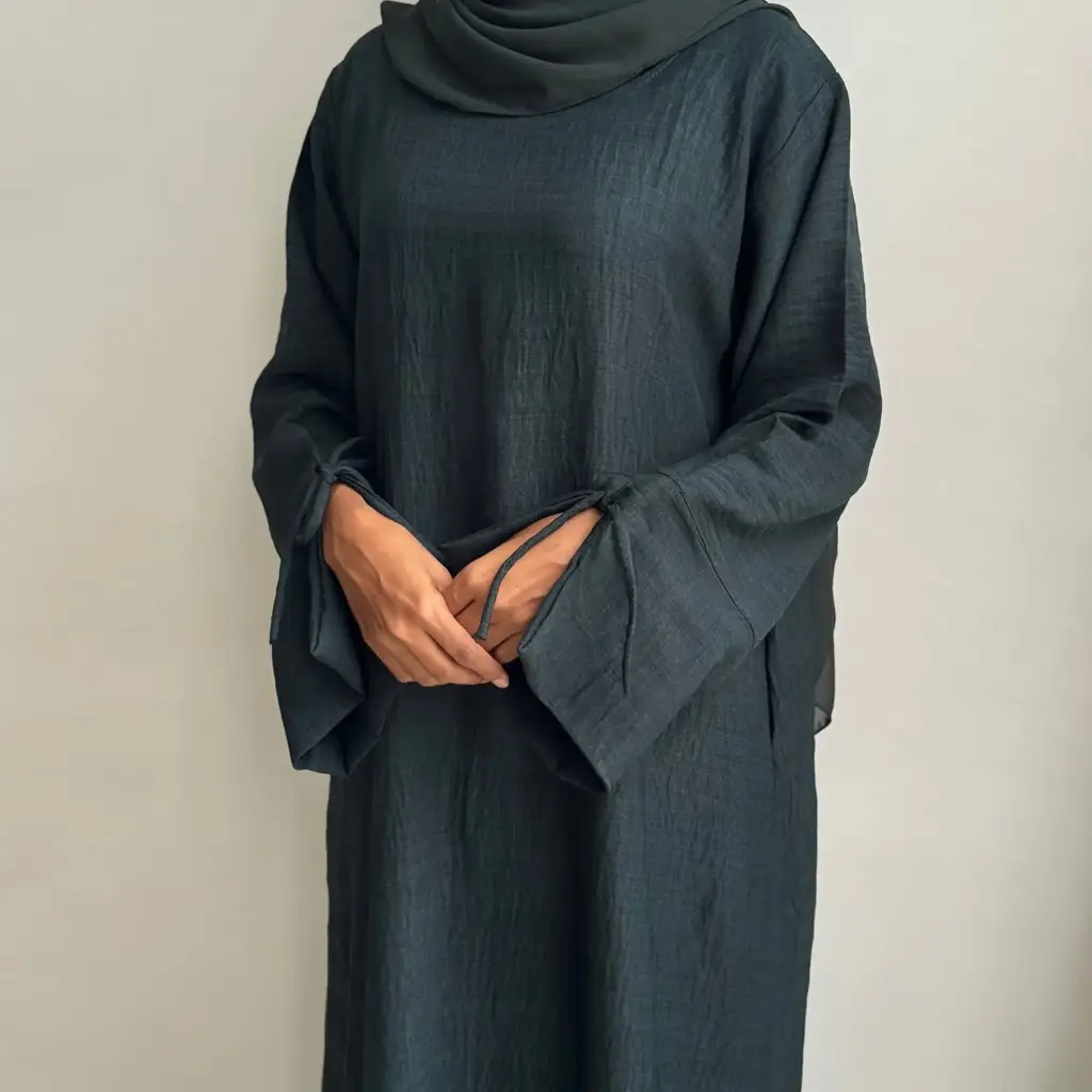 Solid‑Color Casual Robe – Turkish Style