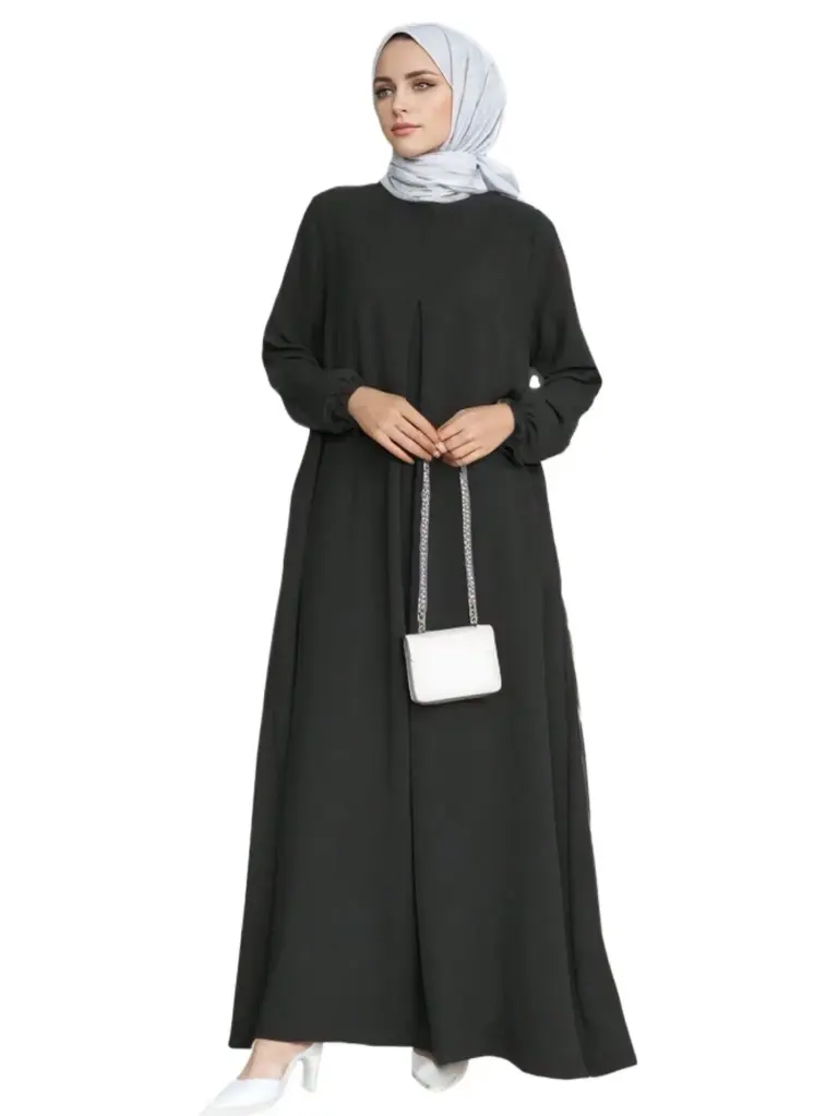 2025 Elegant Abaya Dress – Loose-Fit Muslim Maxi Skirt for Spring