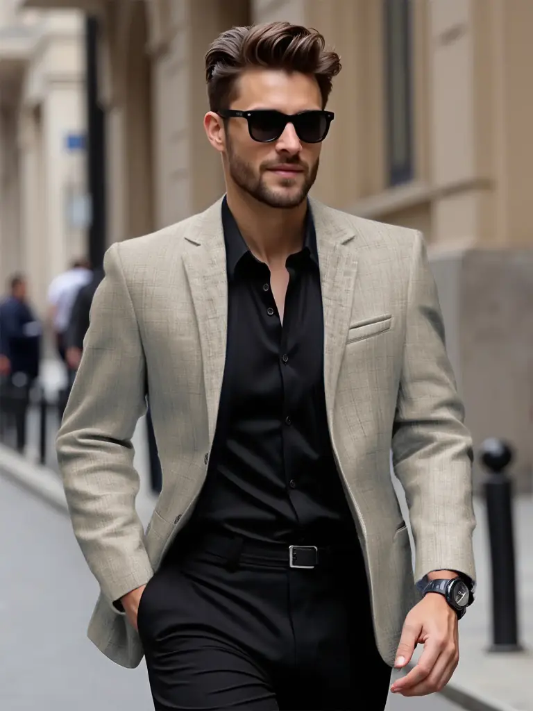 2025 Spring and Autumn Trend Design Fashion Casual Versatile No-iron Lapel Spring and Autumn New Style Suit Jacket